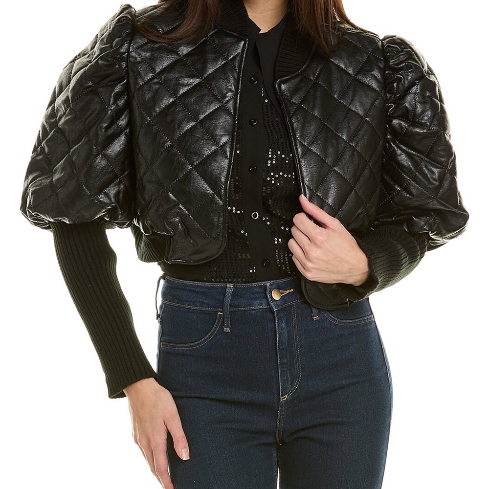 Black Quilted Women's Jacket - Picture 1 of 4